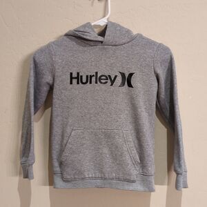 Hurley Youth Sz 7 Hoodie Pullover Sweatshirt Long Sleeve Logo Gray